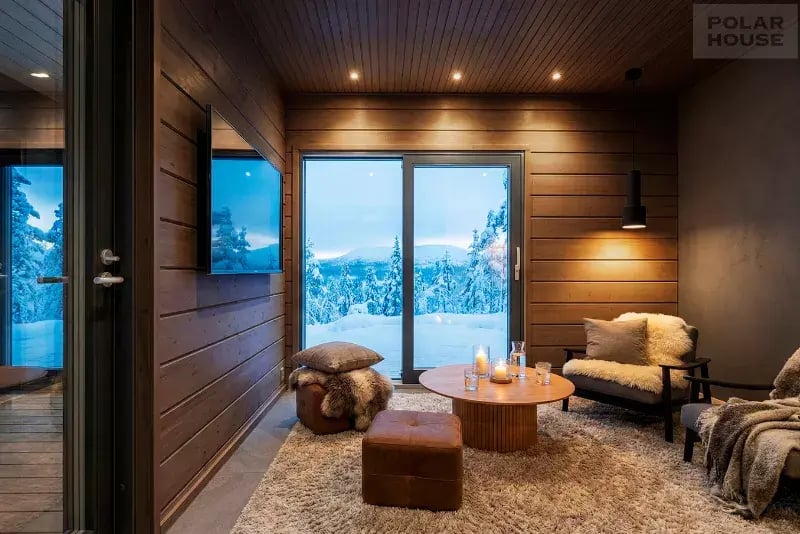 Kajo 120 saunatupa tumma talvi