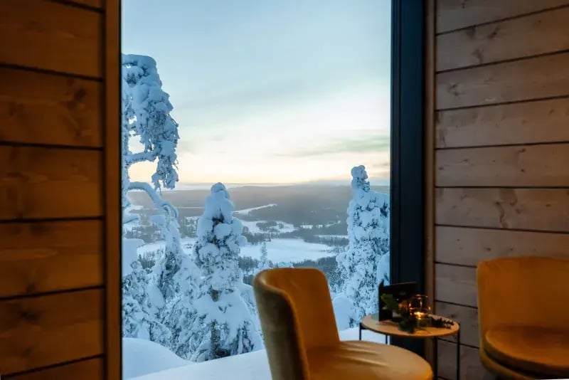 Kaamos Lodge maisema