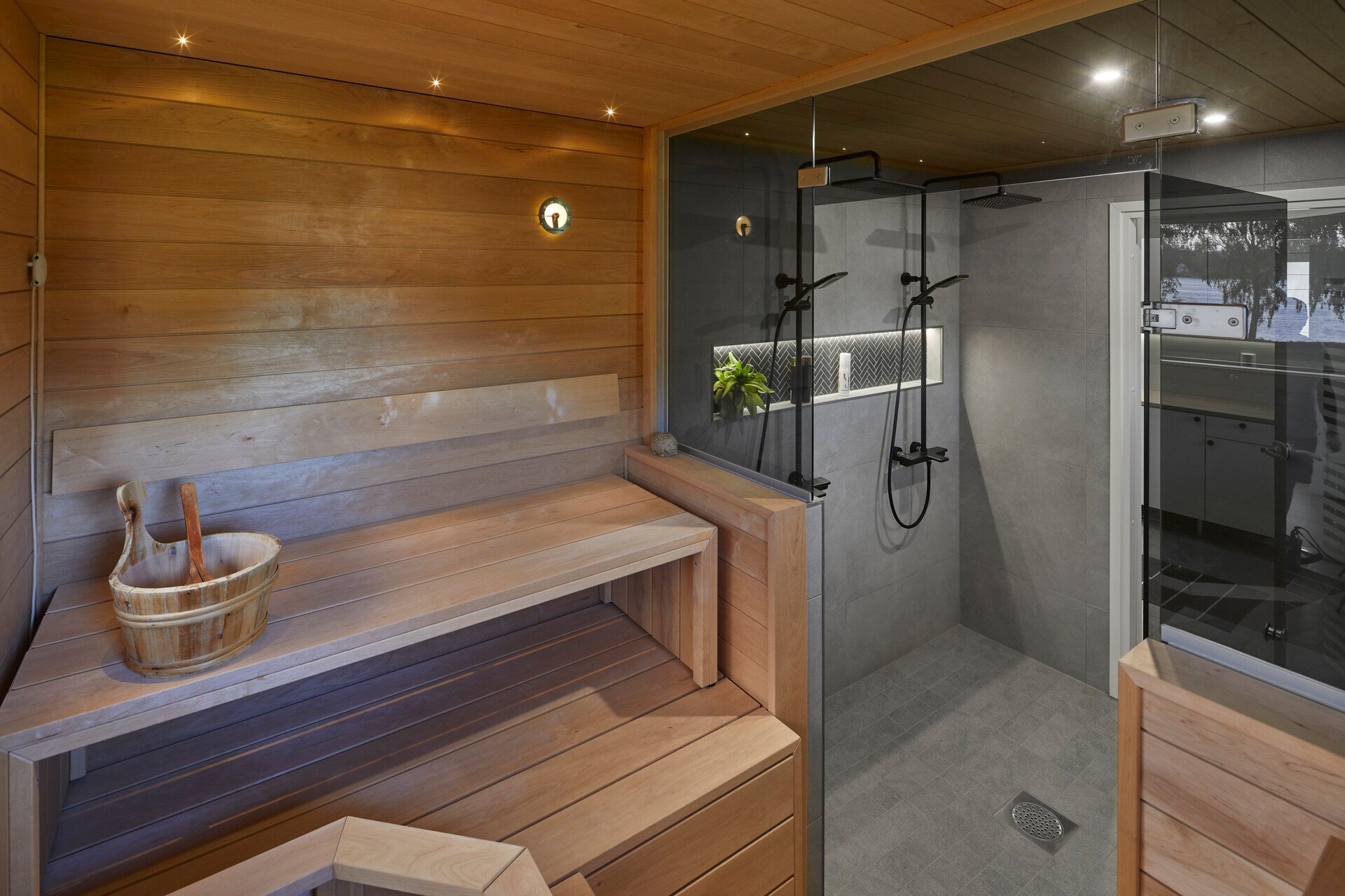 Klassikko modernilla twistillä sisäkuva, sauna